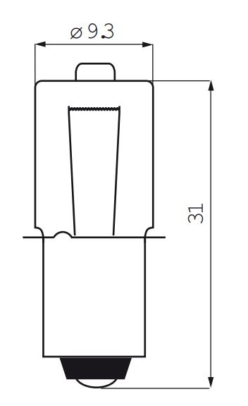 Halogeenlamp Ikzi Light met kraag 6 Volt / 2,4 Watt P13.5S (5 stuks)
