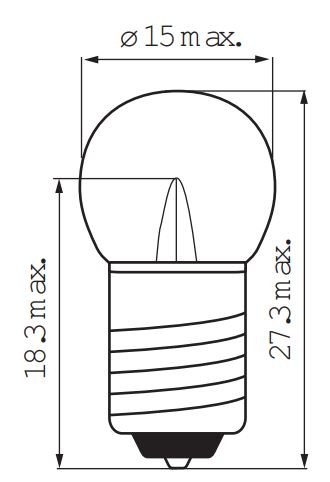 Lampje (voor) Edge 6V 0.45 Watt met schroefdraad