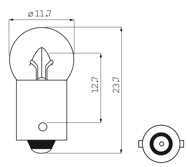 Lamp Edge 6V 0.05 Bajonet Fiets achterlicht (2 stuks)