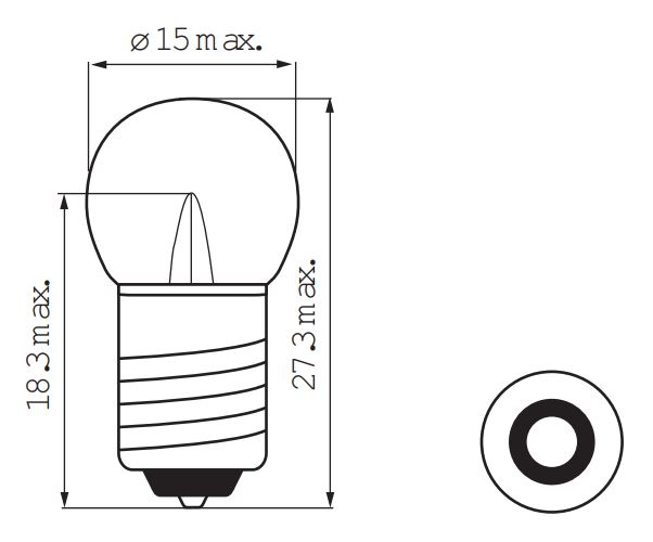 Lamp 6V-3W E10 - Afbeelding 2