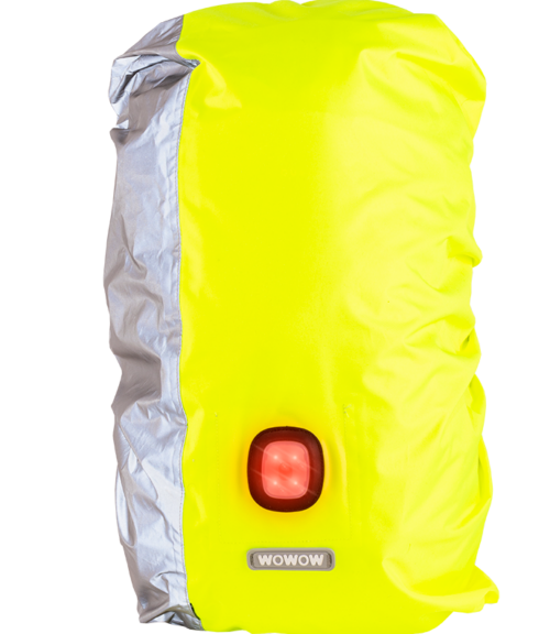 Regenhoes rugzak Wowow Aqua LED 20-25 liter - reflecterend geel