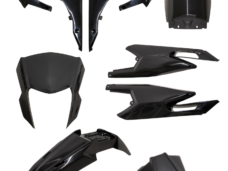 Plaatwerkset Tnt Derbi Glans Zwart 8-delig Gilera Rcr, Gilera Smt, Senda X-treme Vanaf 2018