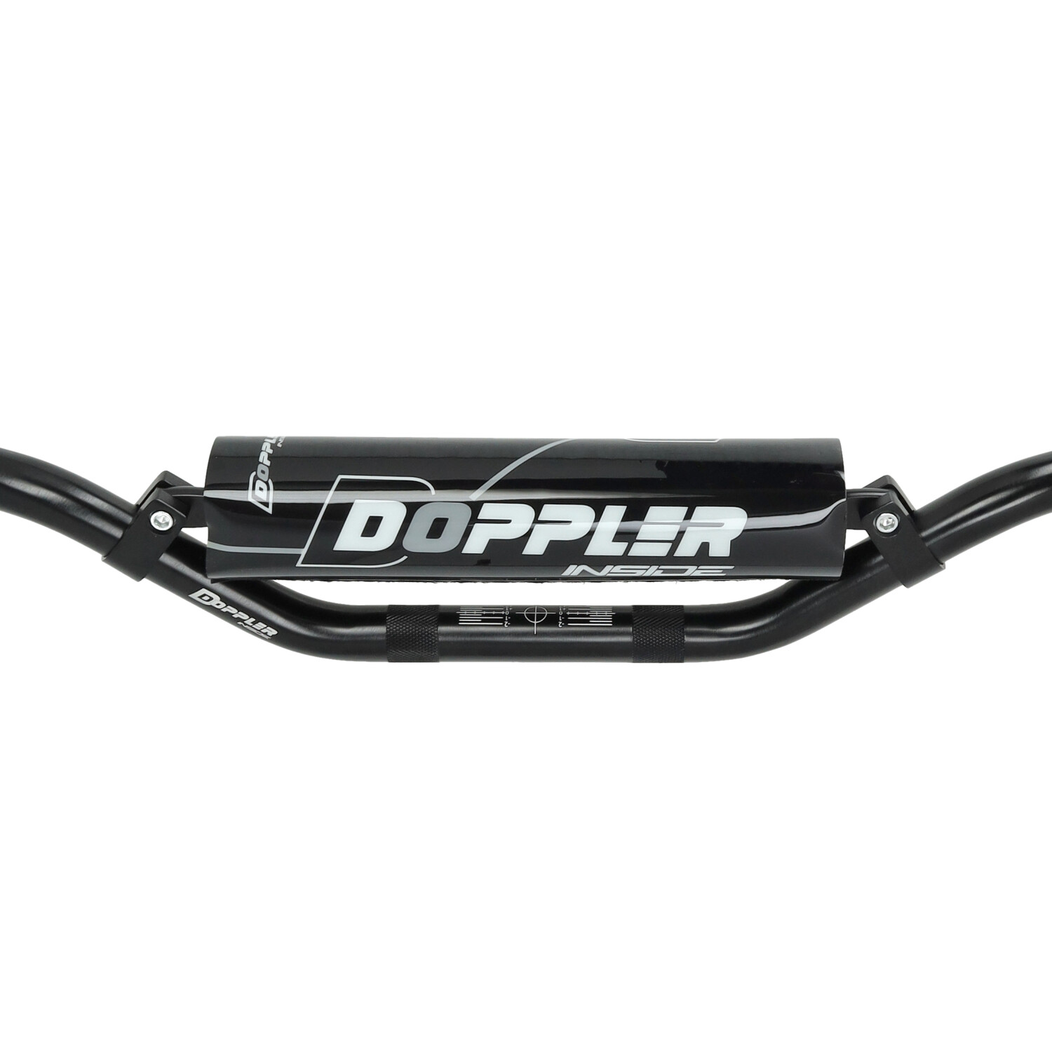 Stuur Doppler + Stuurpad Zwart D22.2 - L740 - H70mm Zwart Derbi, Senda, Schakelbromfiets, Sherco 502005 - Afbeelding 3