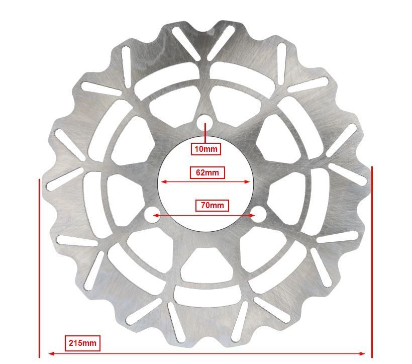 Remschijf Fast Arrow Pro Wave 3-bouts Achter 215mm Senda Drd, Senda - Afbeelding 3