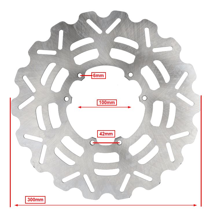Remschijf Fast Arrow Pro Wave 6-gaats Voor 300mm Derbi, Senda Drd - Afbeelding 3