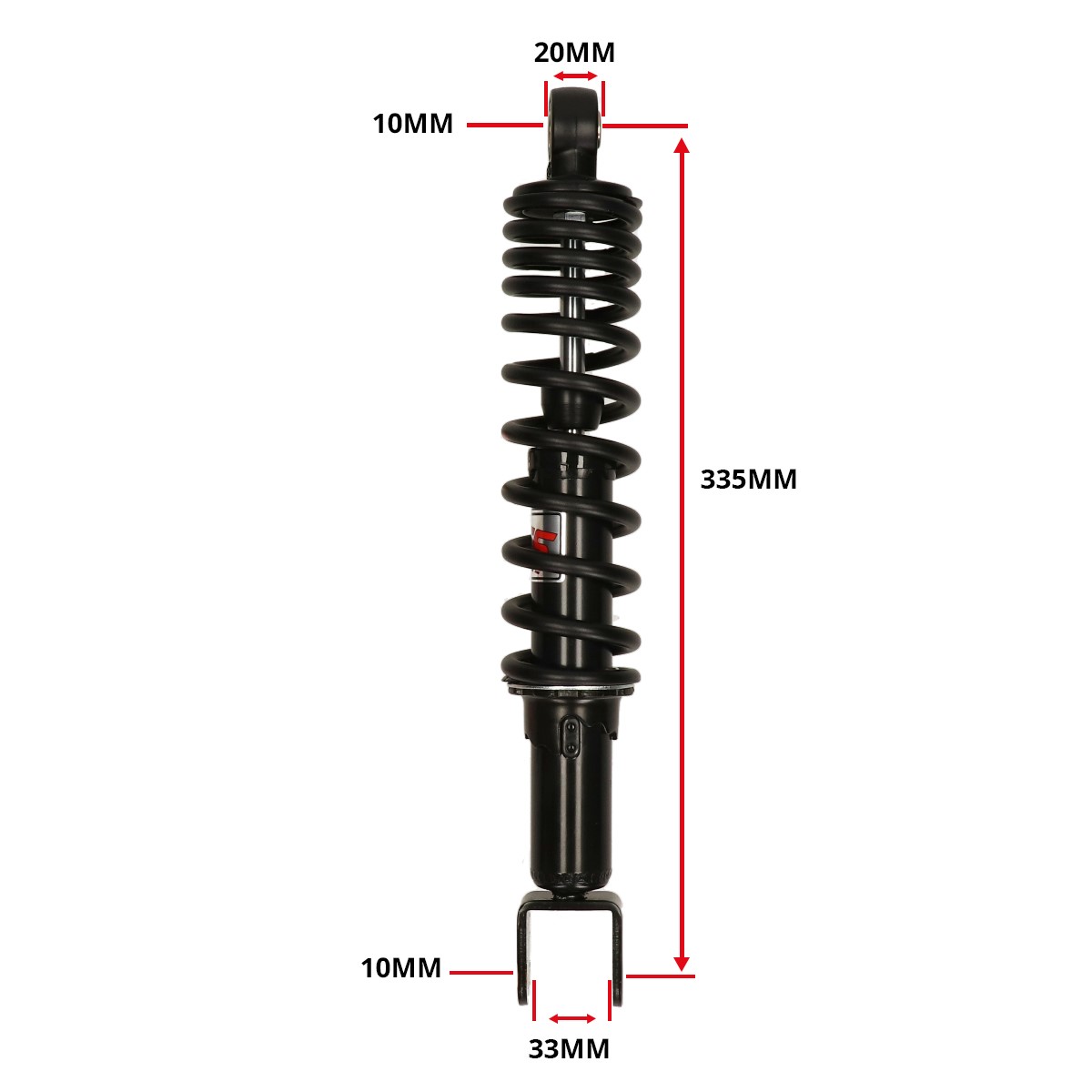 Schokbreker Yss Pro-x Serie O.a. Malaguti 335mm Zwart Piaggio, Centro 4t - Afbeelding 5