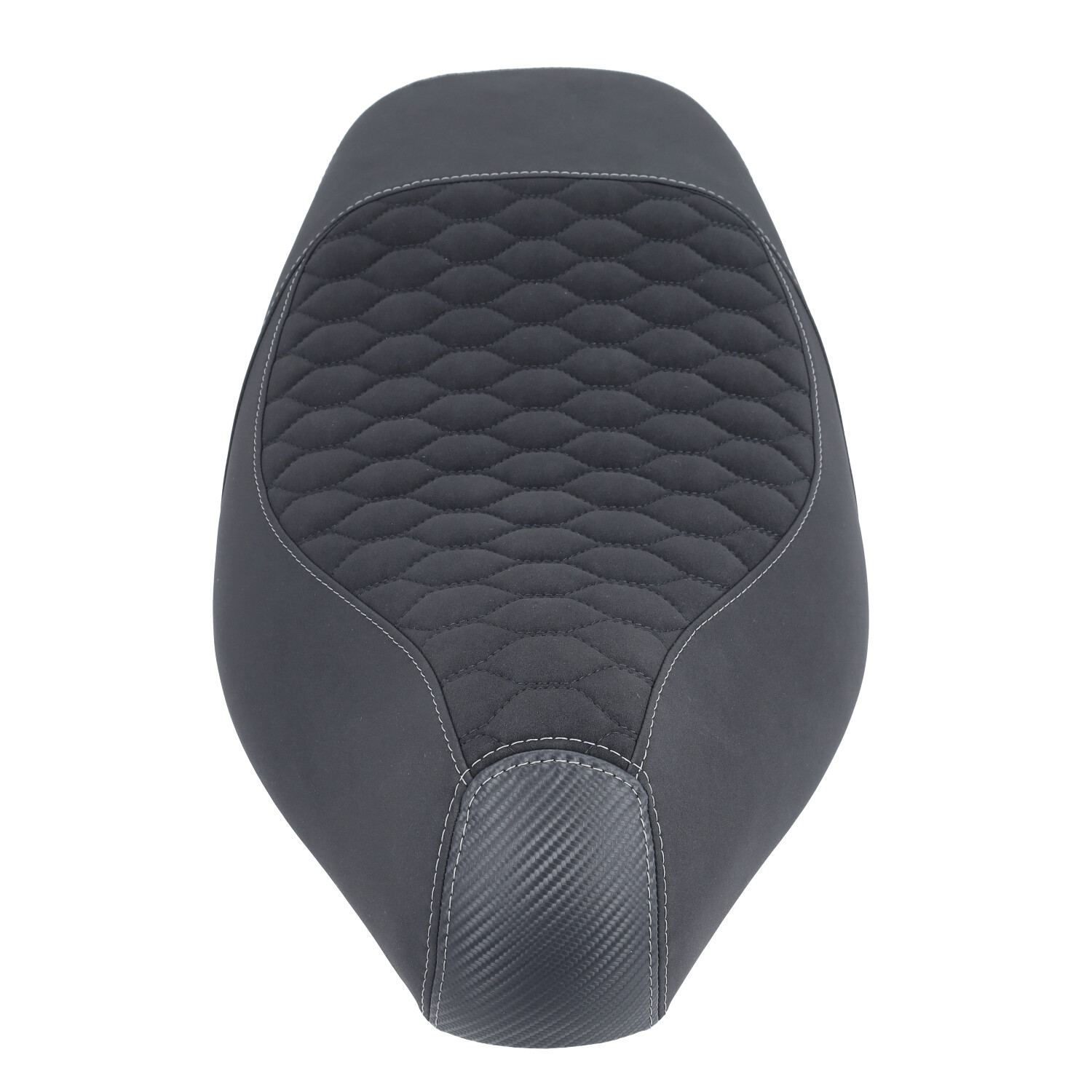 Buddydek Regia RS carbon alcantara kort model 1997/2002 Gilera zwart/grijs Runner 50/125/180/200 - Afbeelding 3