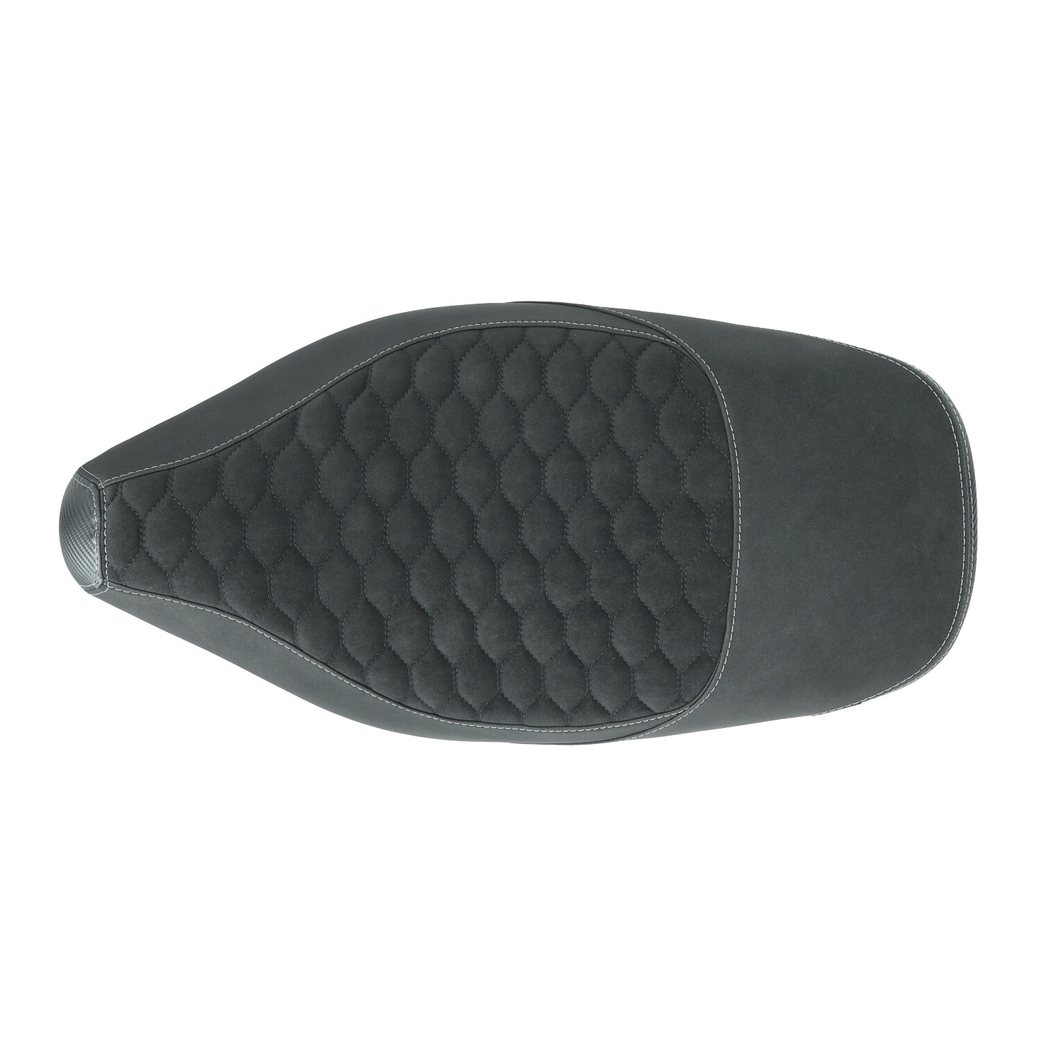 Buddydek Regia RS carbon alcantara kort model 1997/2002 Gilera zwart/grijs Runner 50/125/180/200 - Afbeelding 2