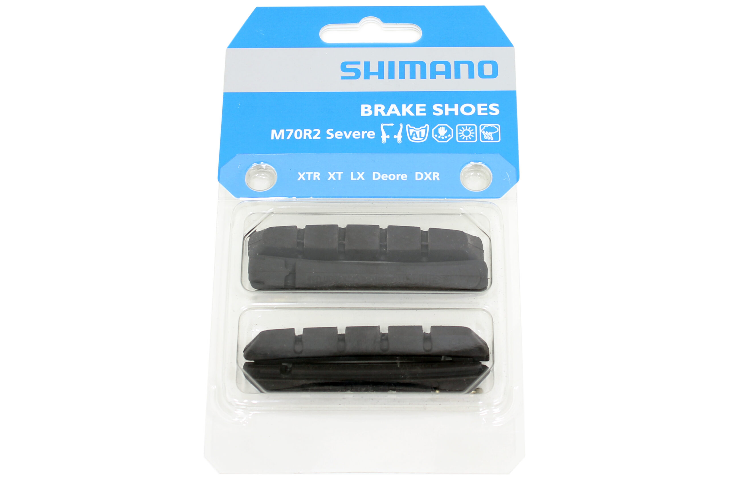 Remrubber Shimano XTR / XT / LX / Deore / DXR M70R2 (+1mm) - 2 paar - Afbeelding 2