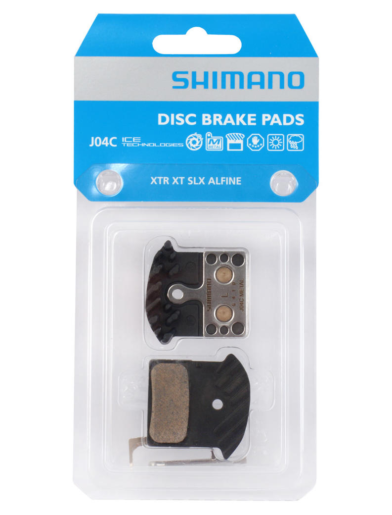 Schijfremblokset Shimano XTR / XT/ SLX / Alfine J04C Metal met koelvinnen - Afbeelding 2