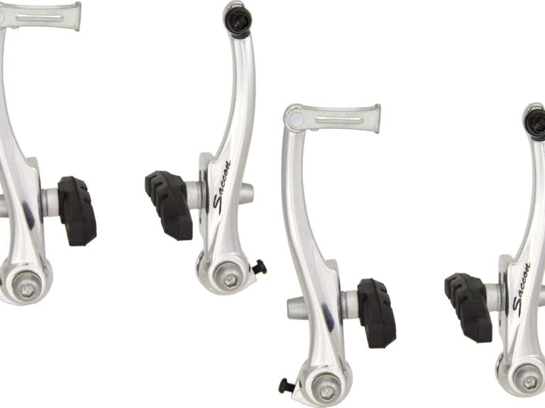 V-brake set Saccon voor en achter aluminium - zilver