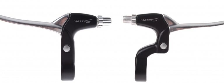 Remgreepset Saccon voor rollerbrake - 4 vingers - zwart / zilver
