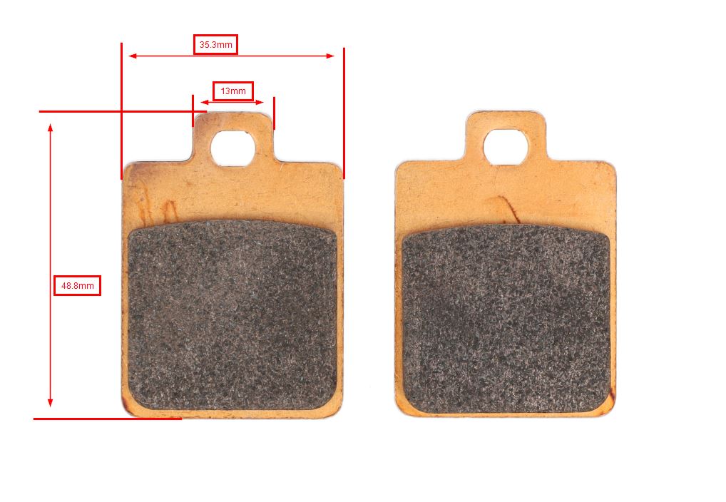 Remblokset Malossi Mhr Synthetisch Heng Tong Voor Ecooter E2, Lx, Mp3, Nrg, Runner Sp, Stalker Dd, Symphony Sr, Zip Sp 6212178/6215006 - Afbeelding 2