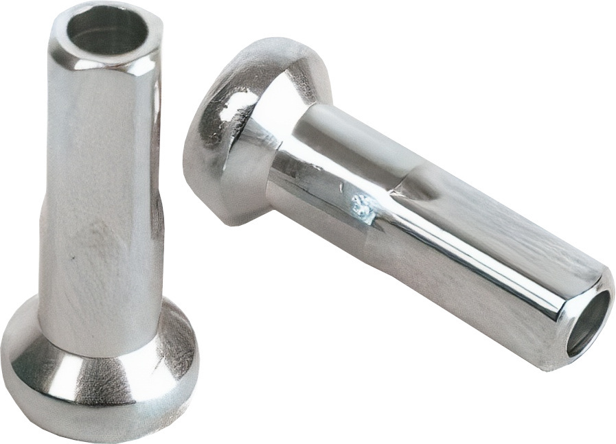 Spaaknippel Sapim velg 14 voor spaak 13 - zilver (100 stuks) - Afbeelding 2