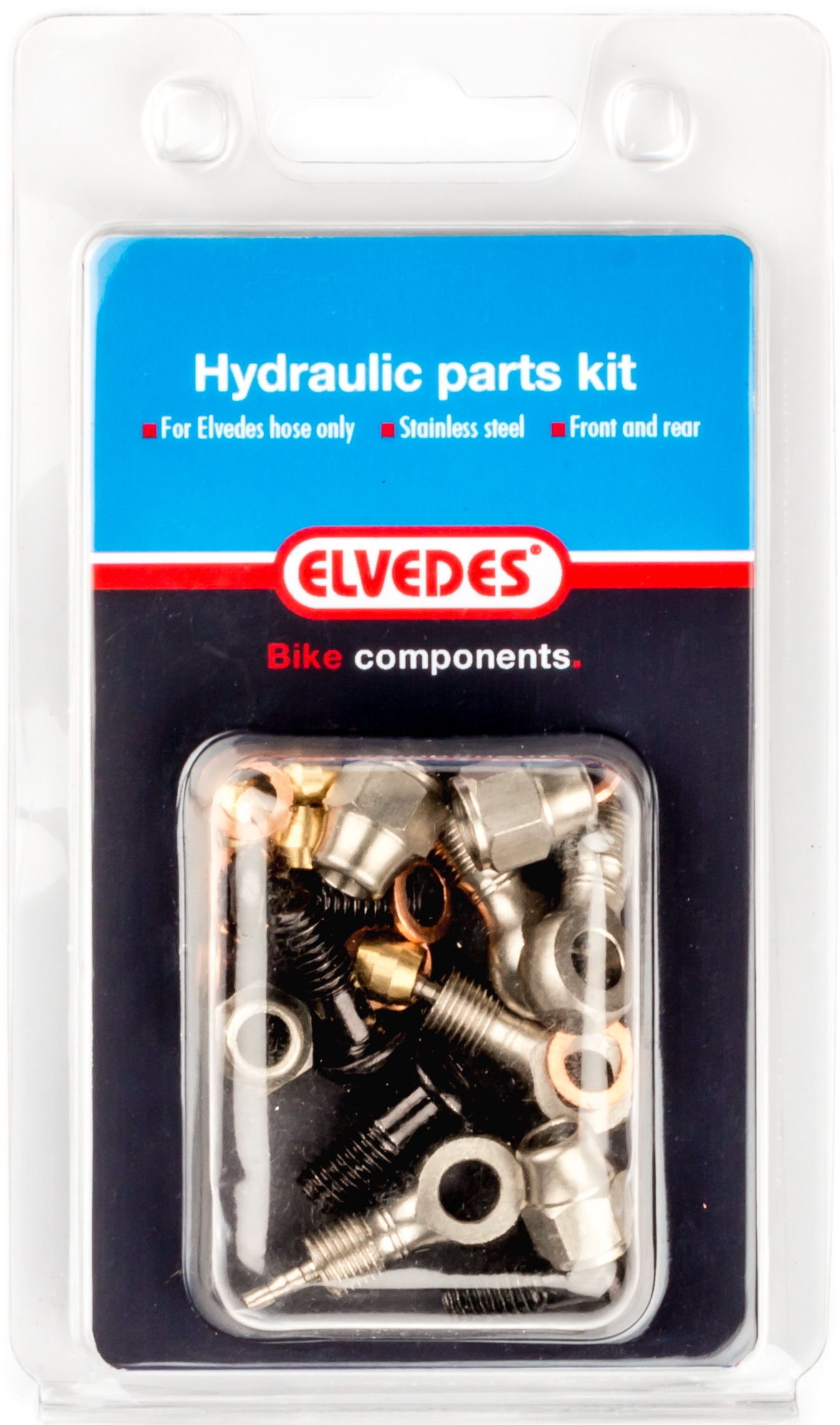 Hydraulische onderdelen kit 3 Elvedes banjo + banjo RVS onderdelen Formula Oro / Shimano Elvedes hydraulische leiding (op kaart)