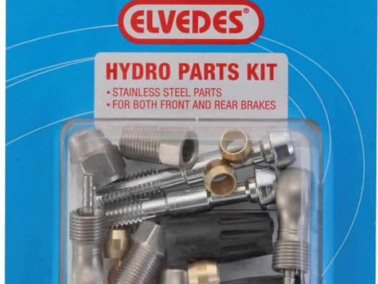 Hydraulische onderdelen kit 5 Elvedes M8 + banjo RVS voor hydraulische leiding (op kaart)
