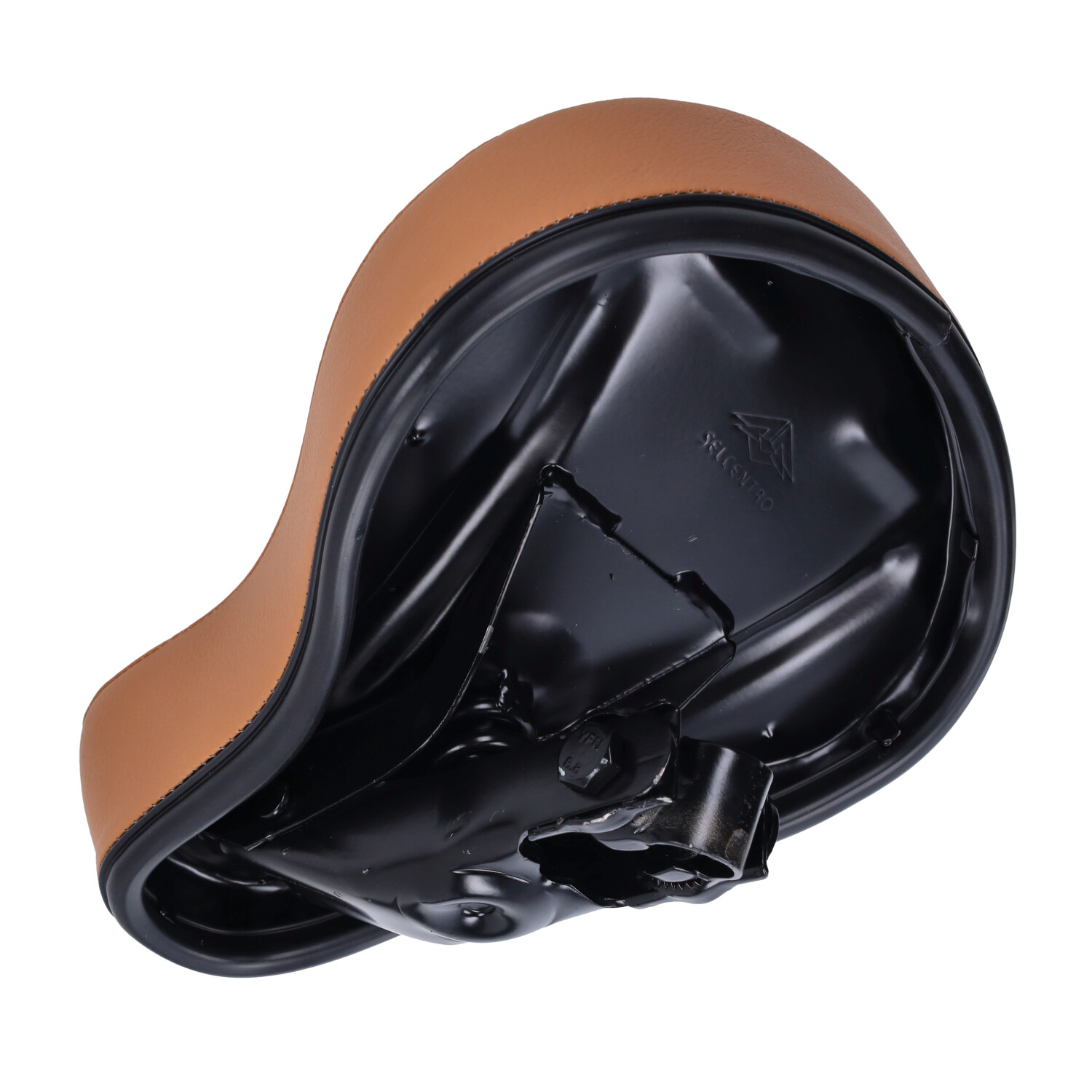 Zadel (made in EU) zonder logo mofa.moped bruin camel Puch Maxi - Afbeelding 2