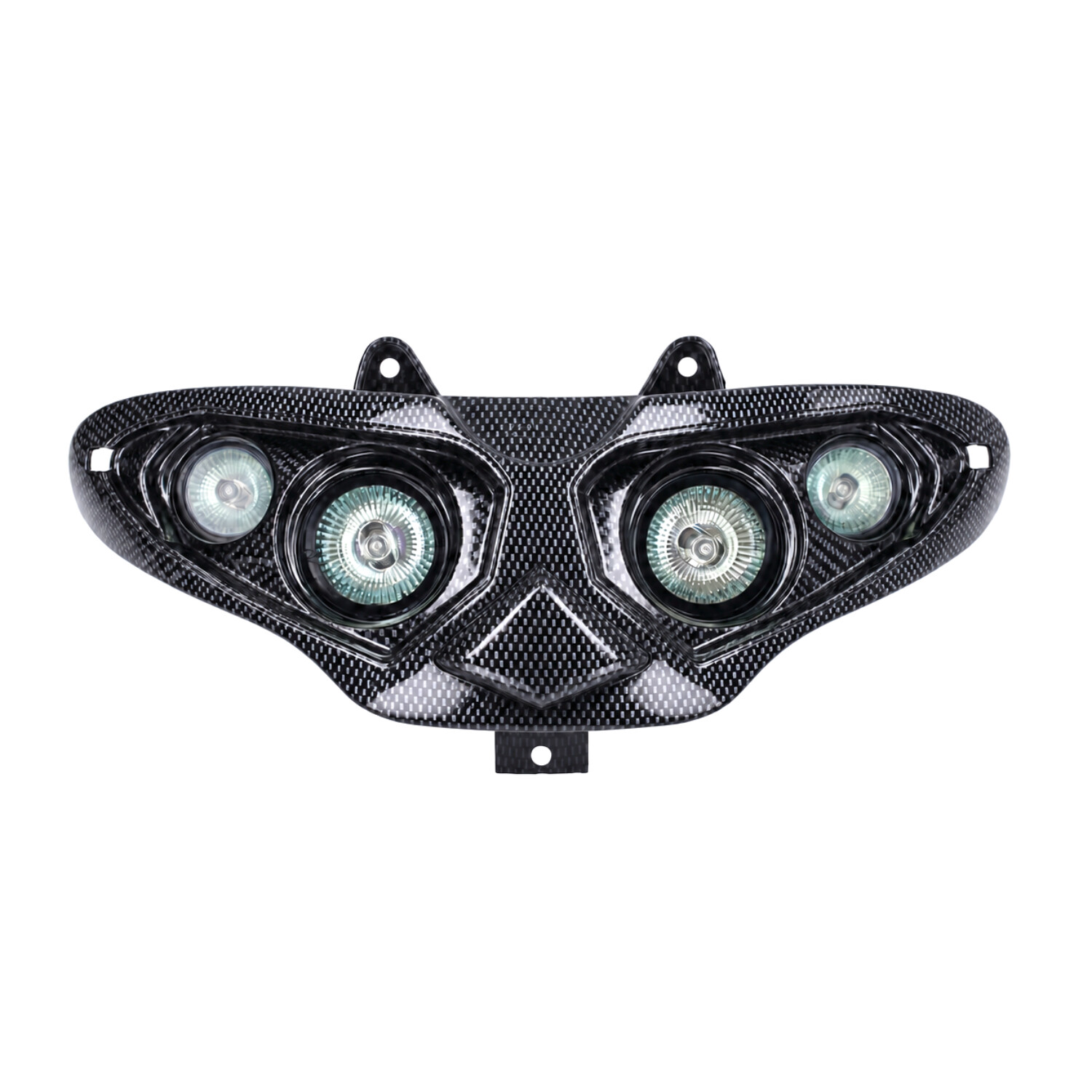 Koplamp Unit Halogeen 4 Lampen Carbon Gilera Runner 50/125/180