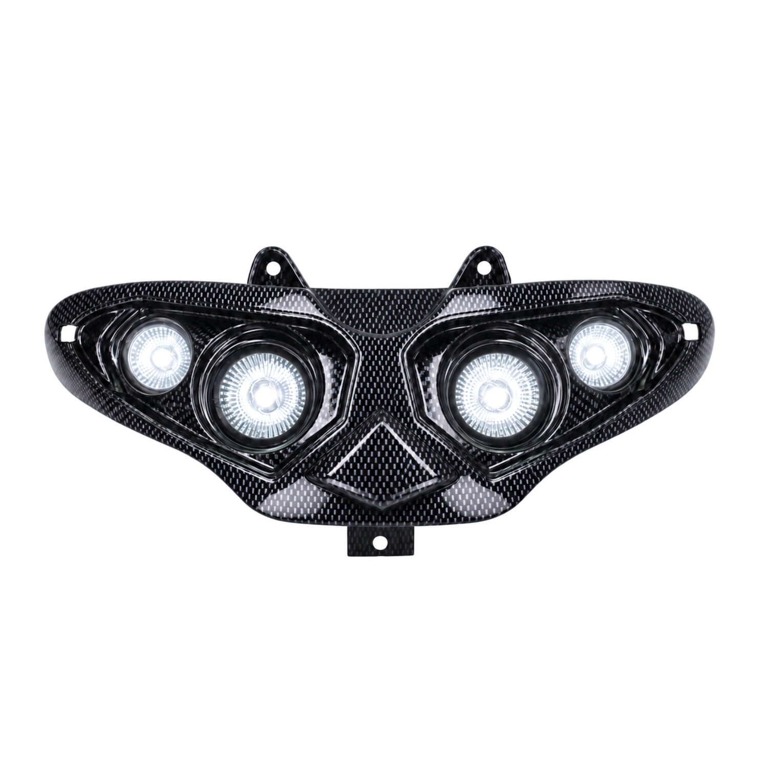 Koplamp Unit Halogeen 4 Lampen Carbon Gilera Runner 50/125/180 - Afbeelding 4