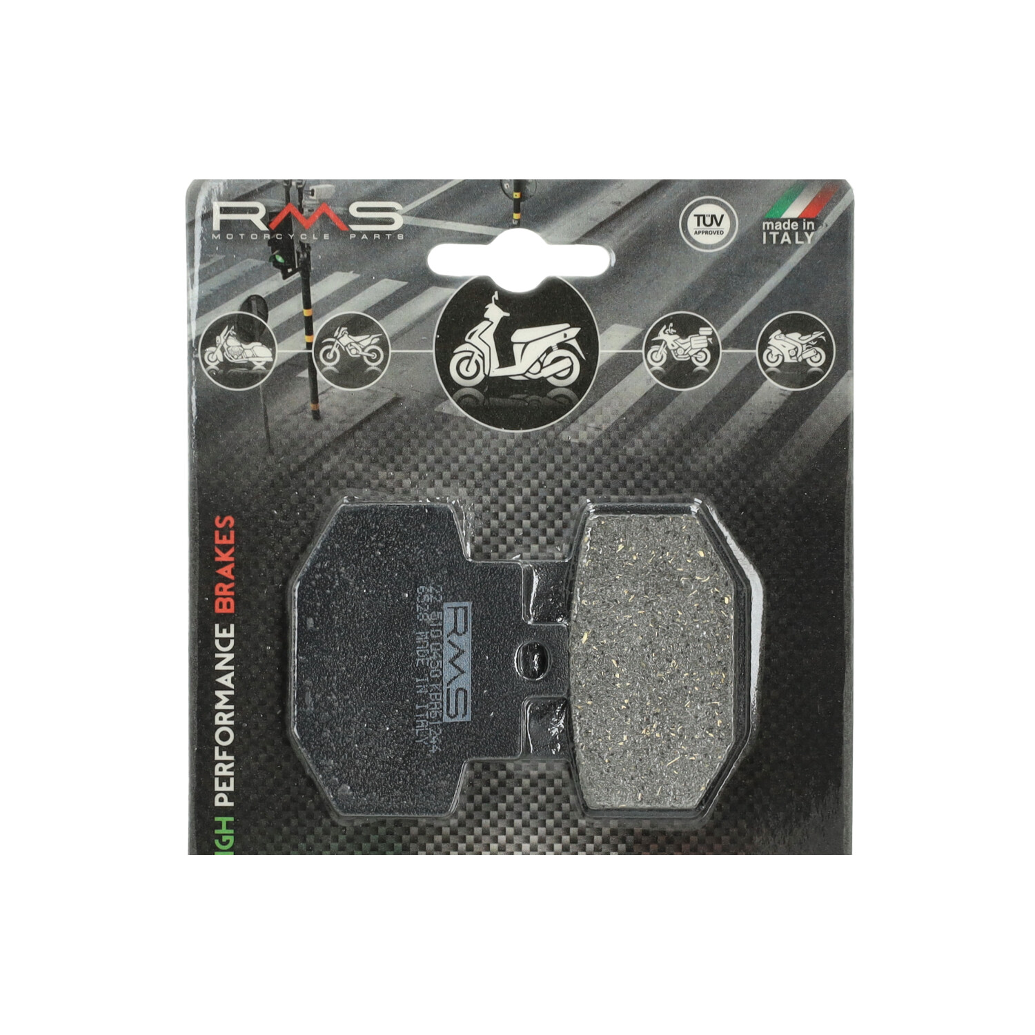 Remblokset Rms Achter Dna 180cc, Runner 180cc - Afbeelding 2