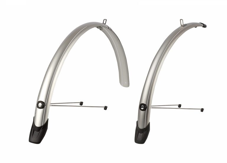 Spatbordset 28"/ 51mm Polisport Towny - zilver