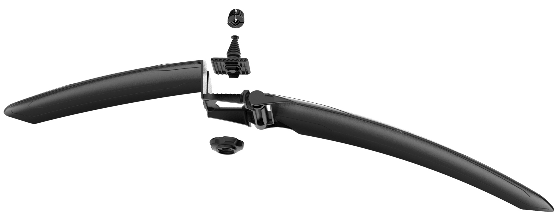 Voorspatbord 26-29" Polisport Mud Pro - suspension vork - zwart