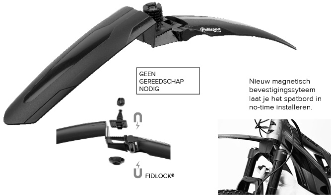 Voorspatbord 26-29" Polisport Mud Pro - suspension vork - zwart - Afbeelding 4
