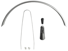 Achterspatbord Eurofender Snello 28" x 46 mm - smoke / titanium