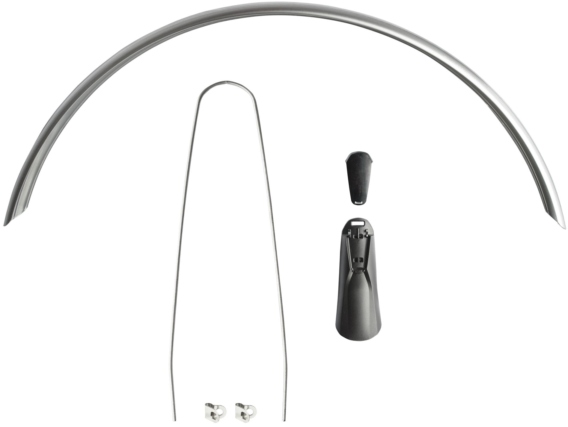 Spatbordset Eurofender Scatto 28" x 51 mm - zilver - Afbeelding 4