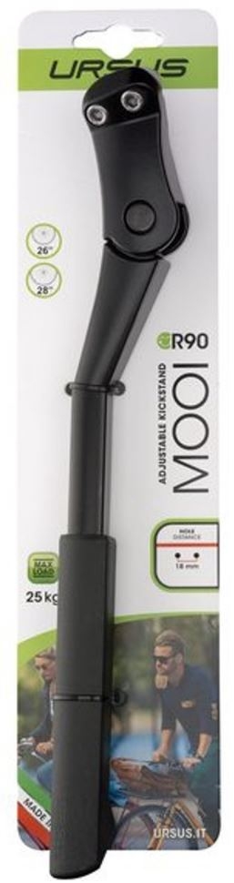 Fietsstandaard 26-28" Ursus Mooi achterbrugmontage - met 40mm bevestigingsplaat - zwart - Afbeelding 2