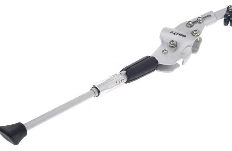 Zijstandaard achterbrugmontage 24 t/m 28" Ergotec universeel - zilver