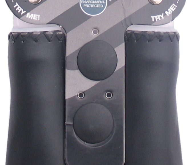 Handvatset Edge Kunstleer - zwart - 2*135mm (winkelverpakking)