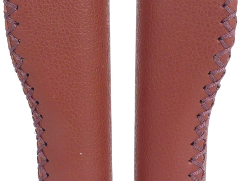 Handvatset Edge Leer  incl Lockring - camel brown- 135/135mm  (werkplaatsverpakking)