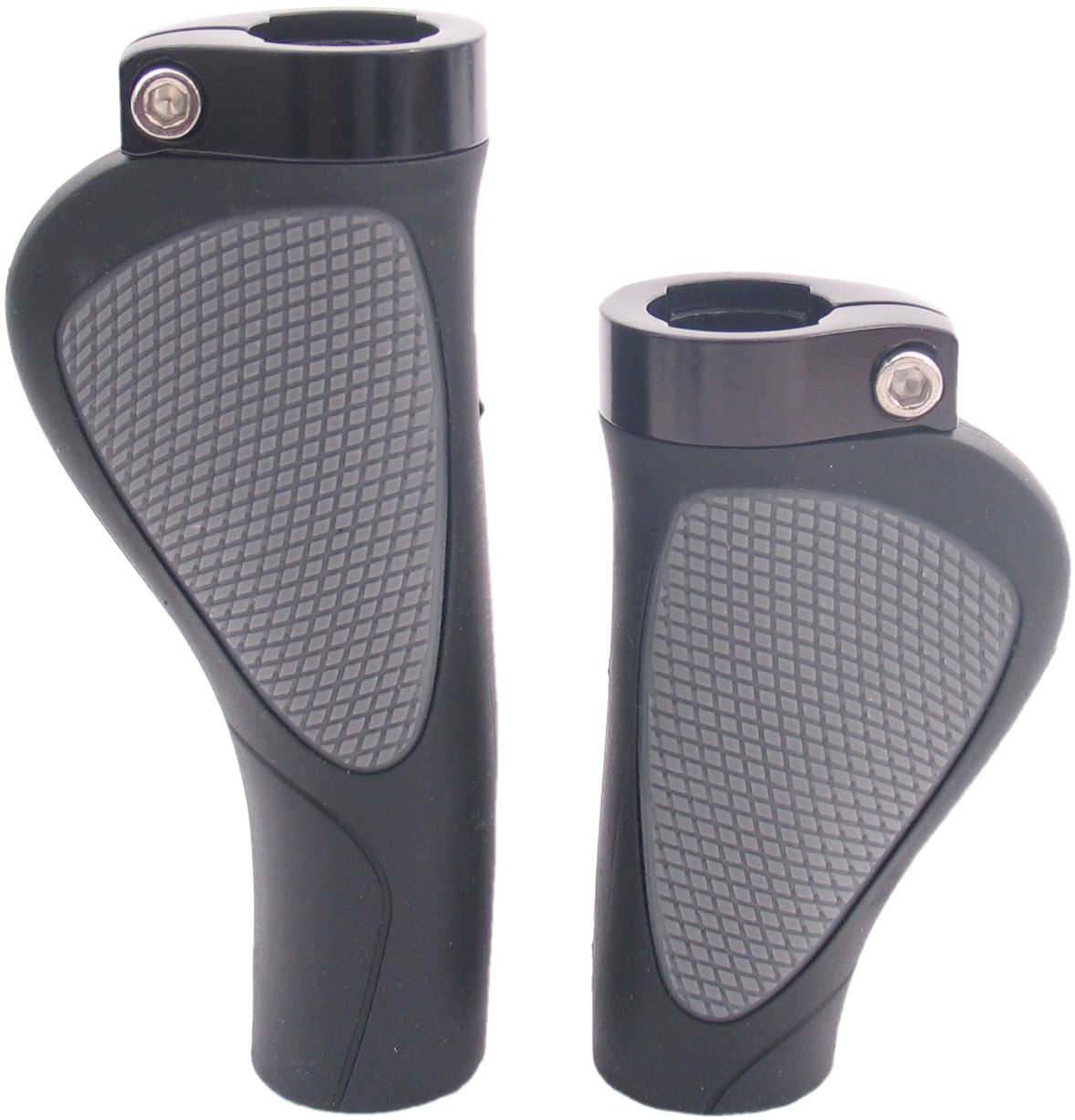 Handvatset Edge ErgoCity Plus met lockring - 136/95mm - zwart / grijs - Afbeelding 2