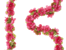 Bloemenguirlande Basil Garland  Fuchsia