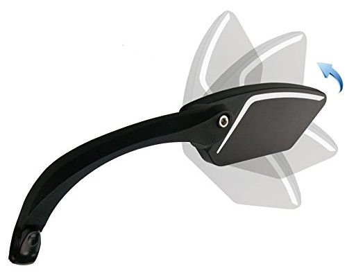 E-bike spiegel links met aluminium stuurklem - zwart - Afbeelding 2