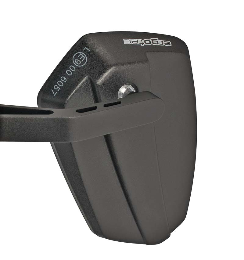Spiegel Ergotec M-77 korte arm 120 x 80-55 mm aluminium - zwart gezandstraald - Afbeelding 2