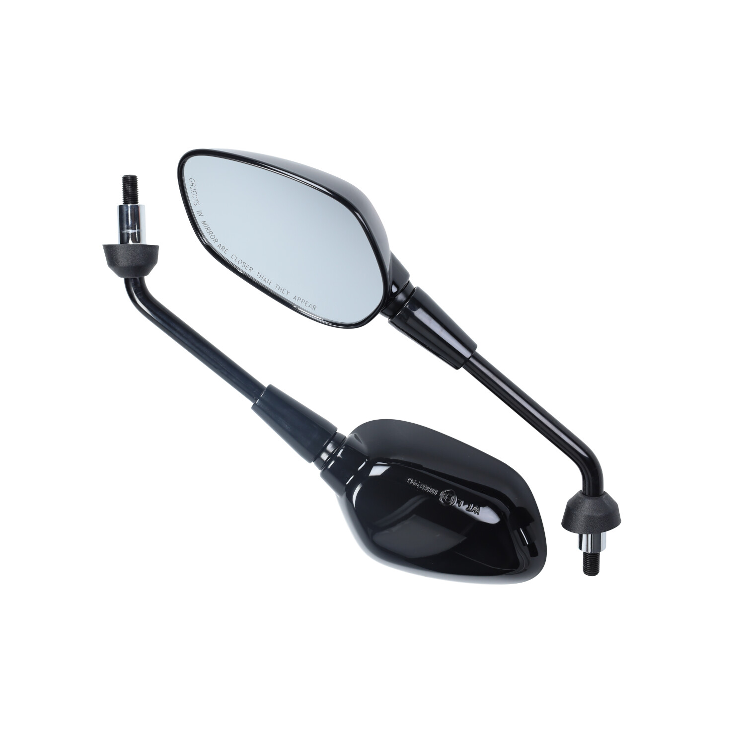Spiegelset E-keur Origineel Model Euro-5/5+ (2024) M10 Zwart Glans Gts 125cc, Gts 300, Gts 310, Primavera, Sprint 4t, Vespa - Afbeelding 2