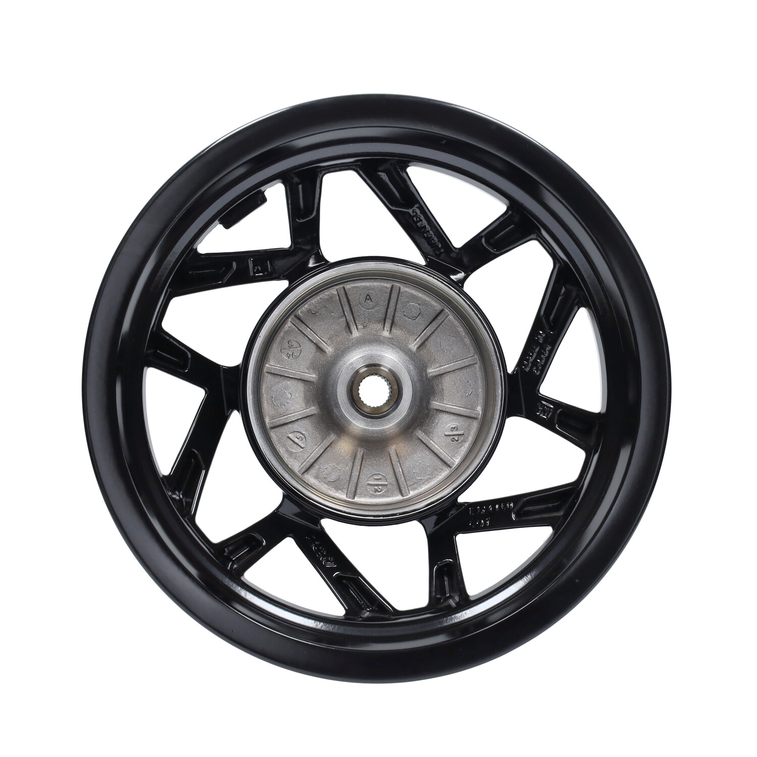Achterwiel Piaggio Origineel Euro-5 12 Inch Vespa Zwart Glans Primavera, Sprint 1c007057r0090 - Afbeelding 2