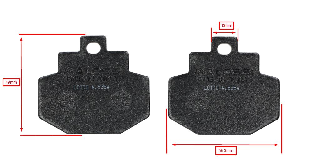 Remblokset Malossi Achter Gts 125cc, Gts 300, Runner 125cc 6215015bb - Afbeelding 2