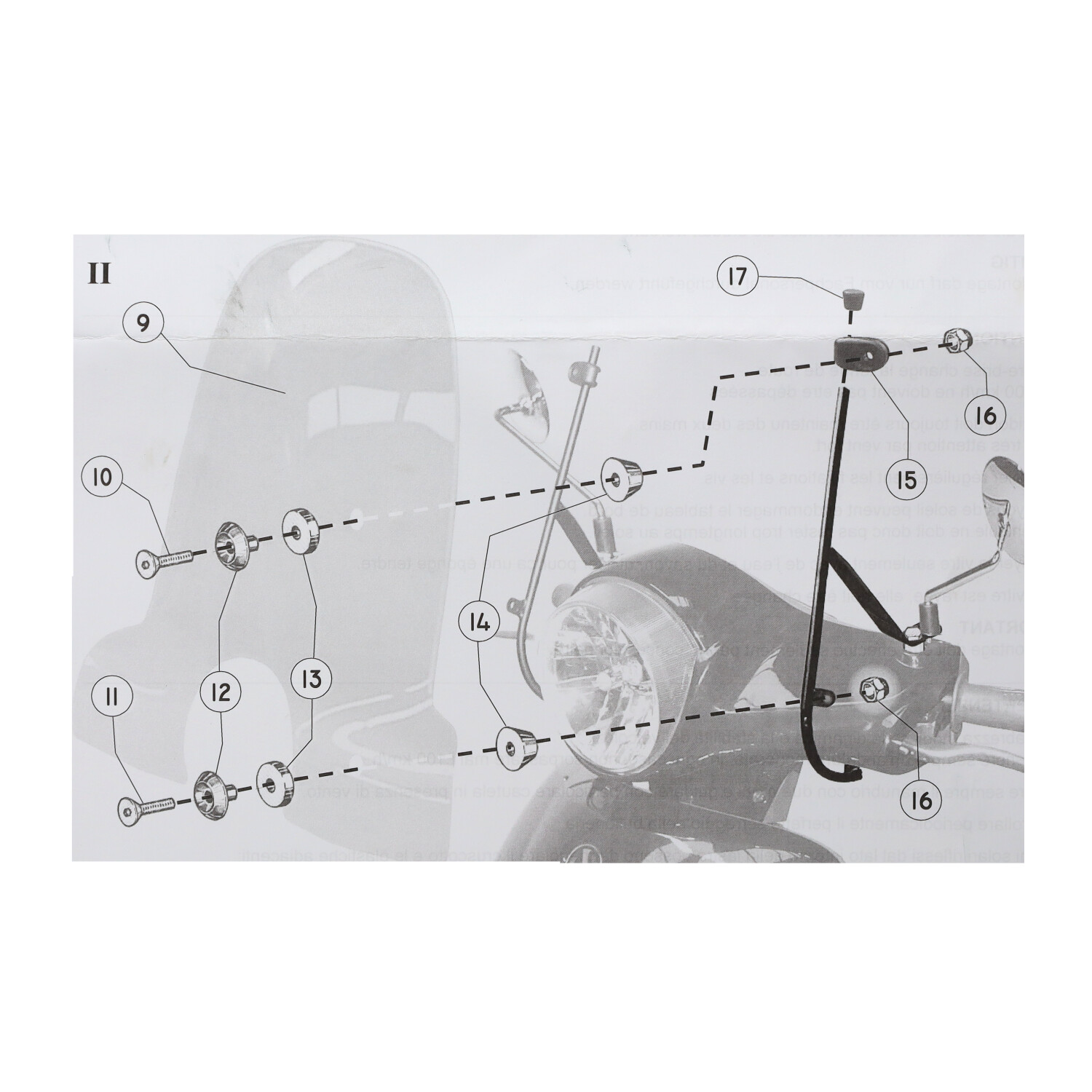 Windscherm Sym Origineel Met Bevestigingsset Hoog Helder Fiddle 2 Sy530-ala-00l - Afbeelding 4