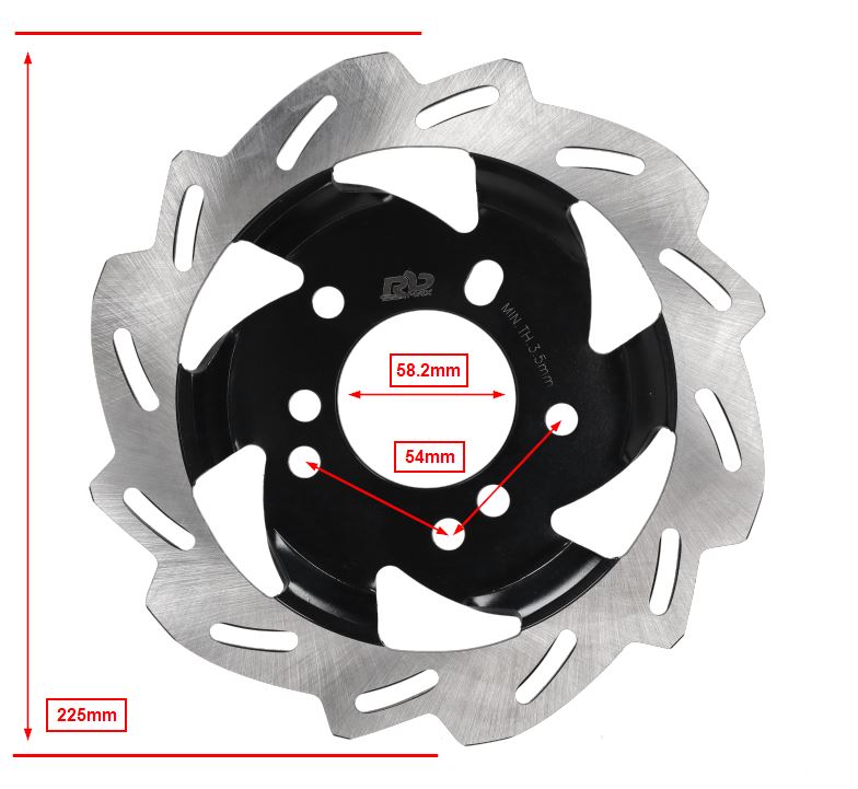 Remschijf Wave Euro-4/5 Voor 225mm Fiddle 3, Jet4-4t, Orbit 3 , Xpro, Crox 45121-ant-000 - Afbeelding 4