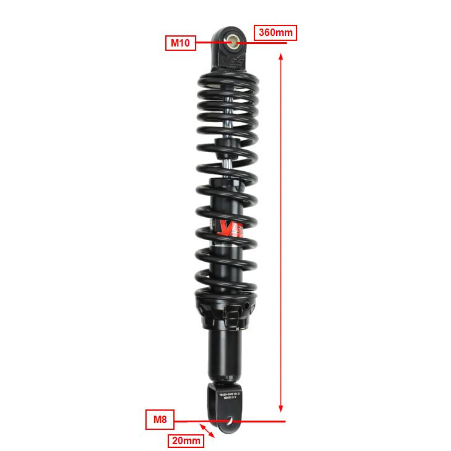 Schokbrekerset Yss Achter Hybrid Dtg 360mm Zwart Cygnus 125, Sym Gts300 Tb220-360p-03-88 - Afbeelding 5