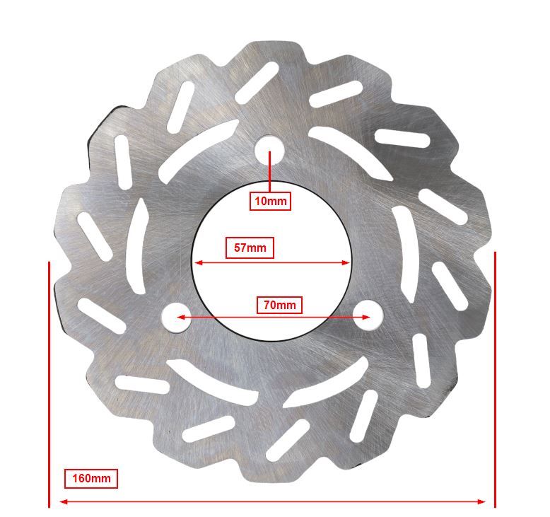 Remschijf Fast-arrow Wave 3-gaats Sym Voor 160mm Allo, Orbit, Sfx, Sym Dd 2t, Mio - Afbeelding 3
