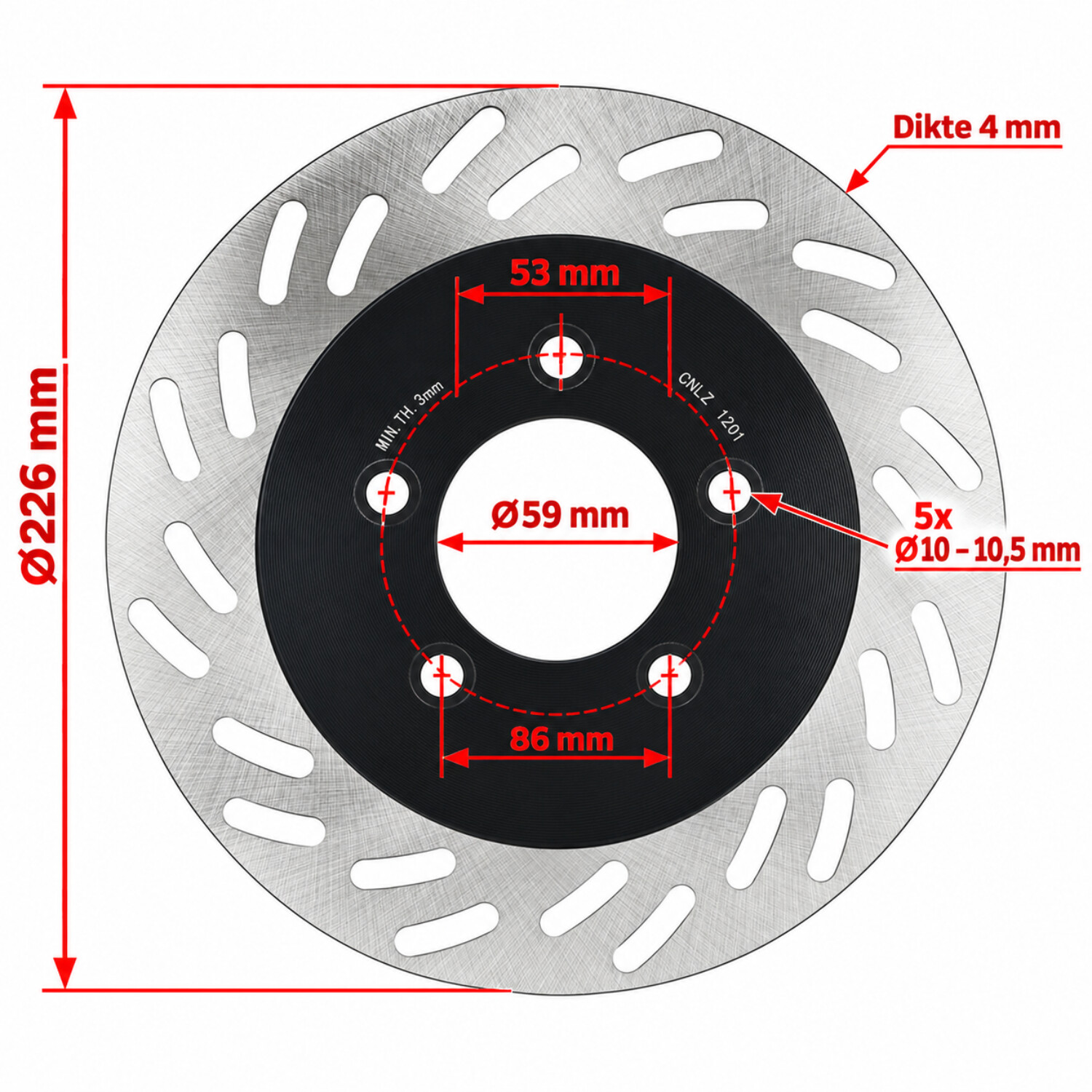 Remschijf SYM origineel 5-gaats voorzijde Jet4, Symphony 45121-M67-900-XS - Afbeelding 3
