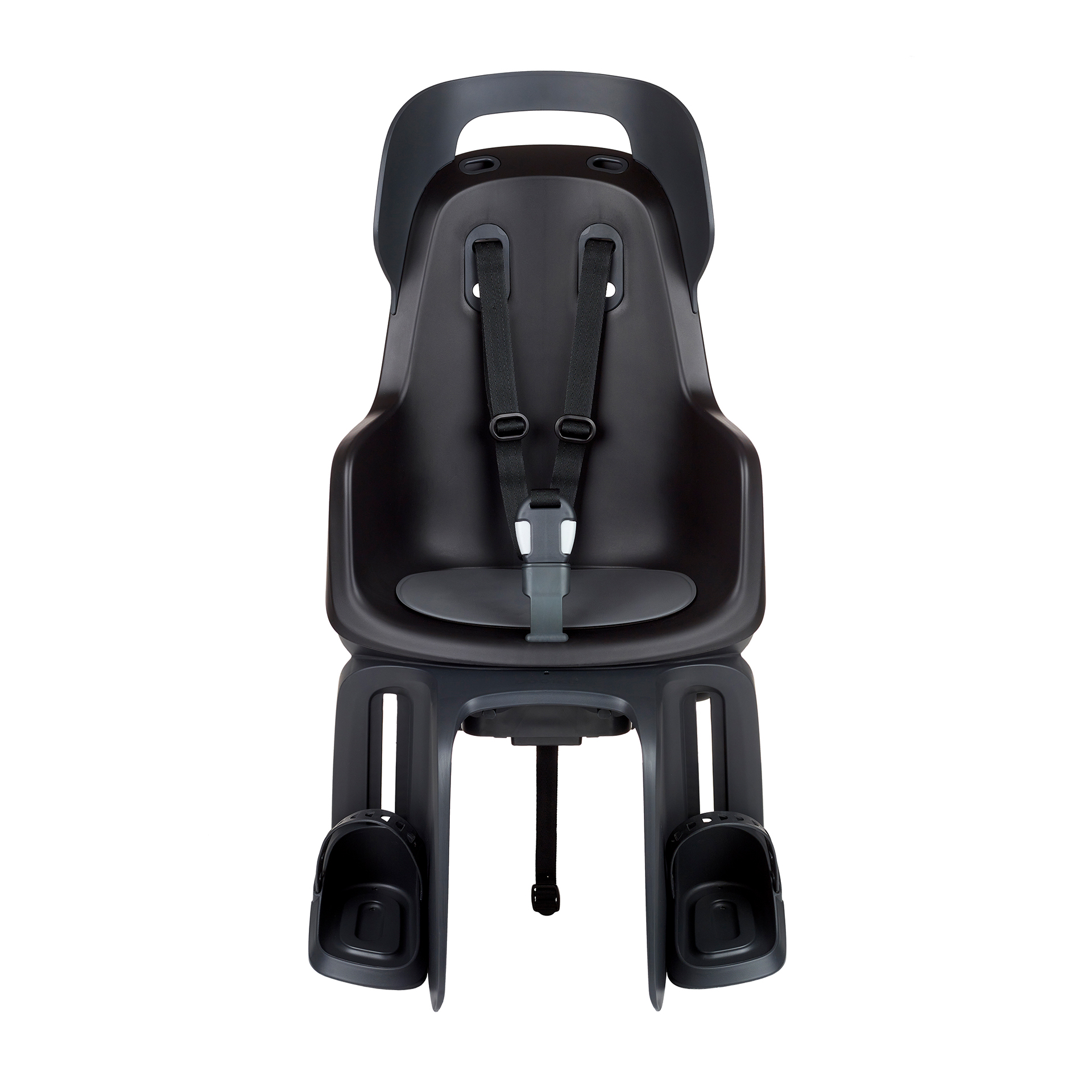 Kinderzitje achter Bobike Go Maxi RS met dragerbevestiging (CFS) en slaapstand - urban black - Afbeelding 2