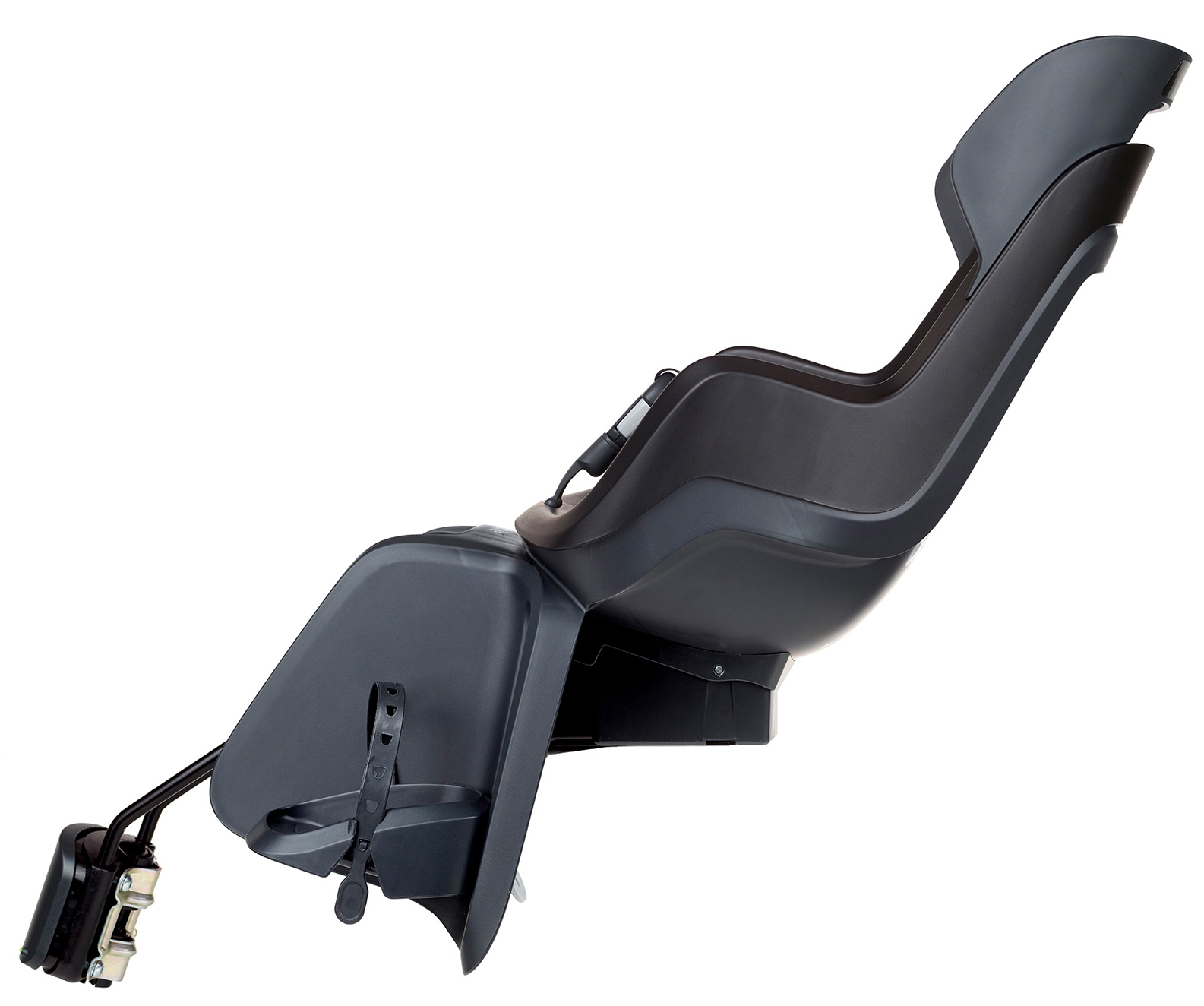 Kinderzitje achter Bobike Go Maxi RS met framebevestiging (FF) en slaapstand - urban black - Afbeelding 4