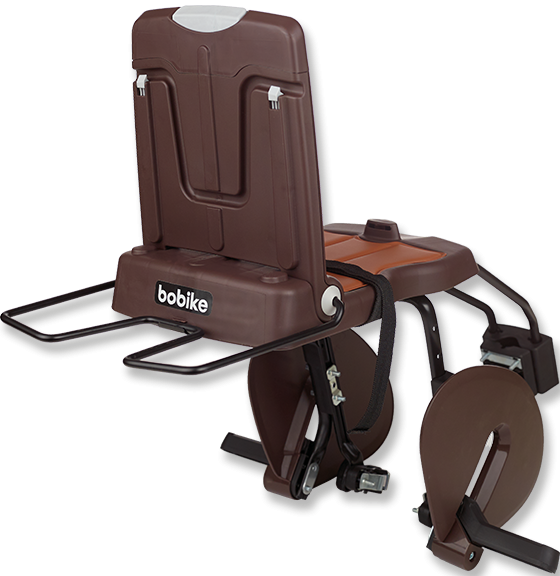 Kinderzitje achter Bobike Classic Junior Plus - coffee brown