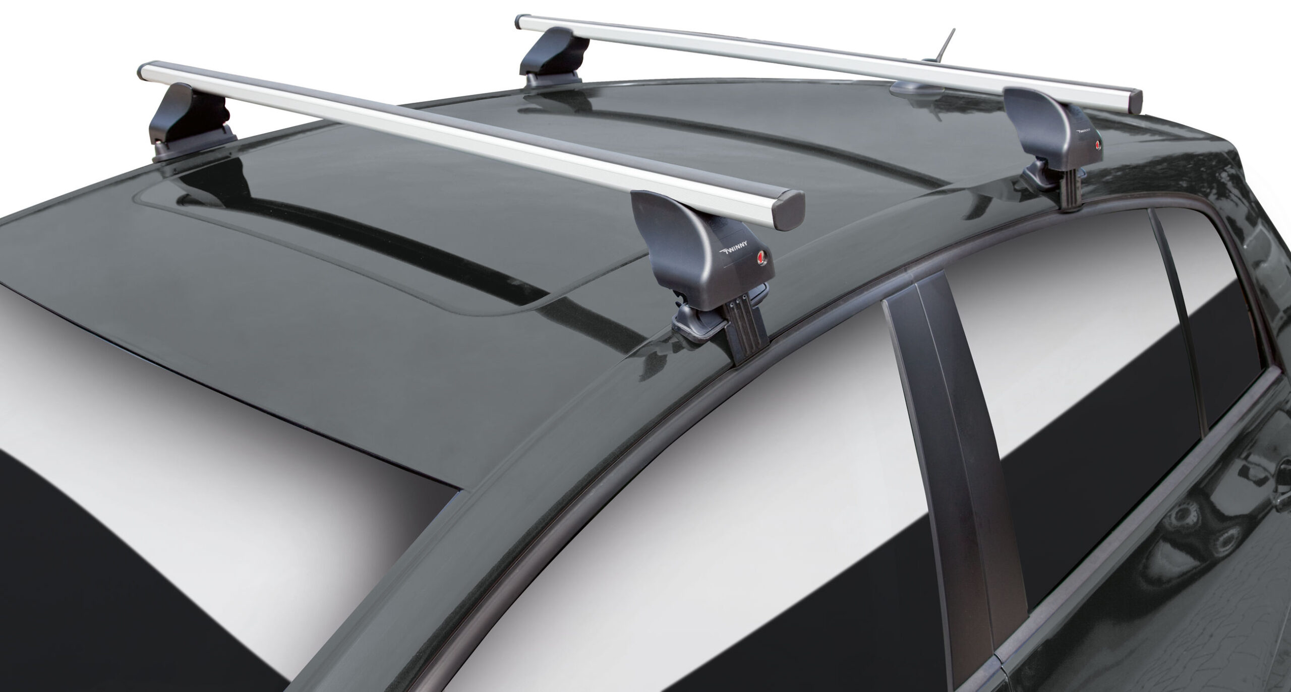 Dakdragerset Twinny Load Aluminium A46 passend voor Lexus/Nissan/Skoda/Seat/Toyota/Volkwagen Diversen (voor auto s zonder dakreling) - Afbeelding 2