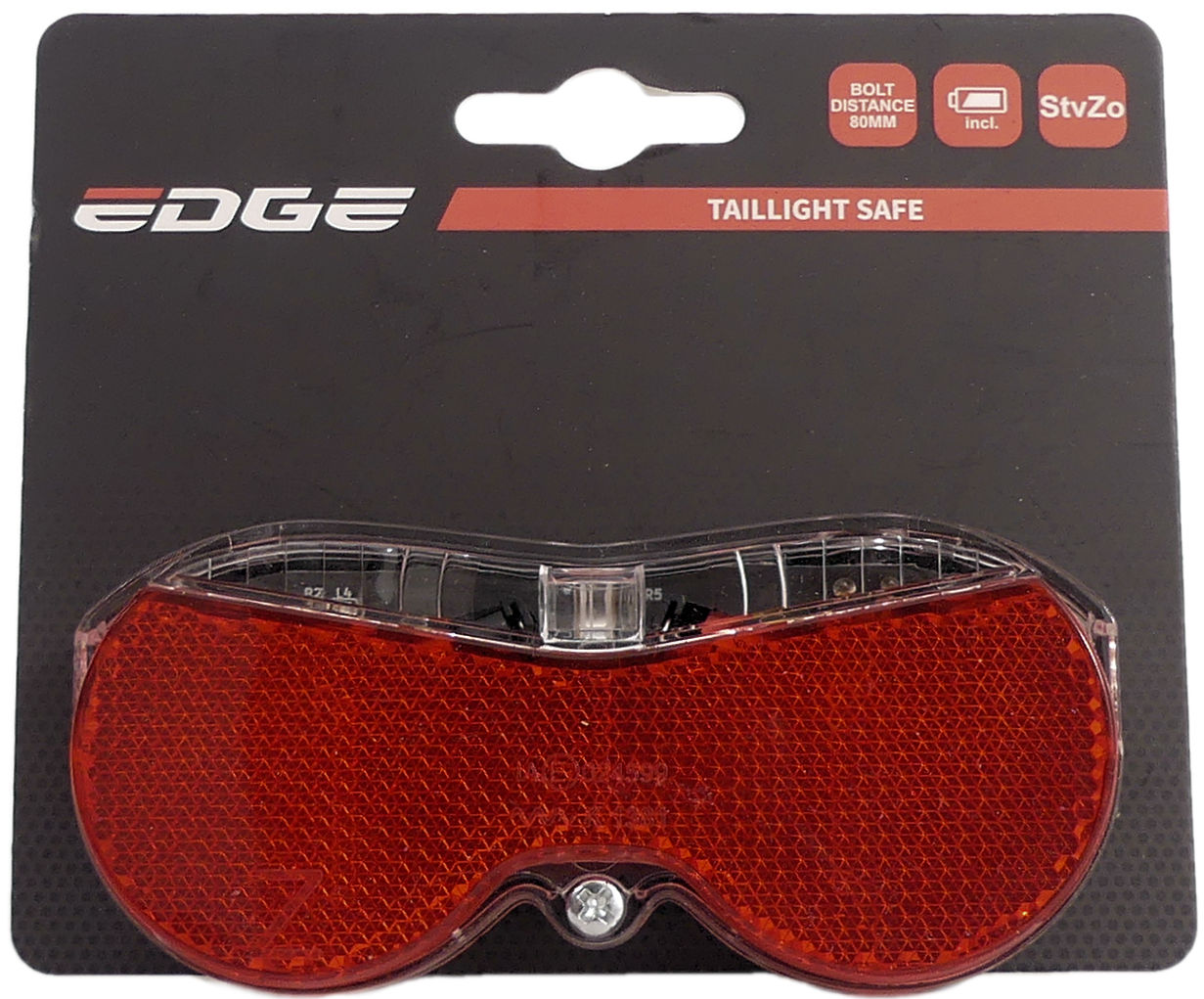 Dragerachterlicht Edge Safe - Led - 80mm incl batterijen - Afbeelding 2